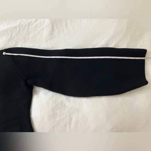 CHICJOC Scarlet Style Cashmere Cardigan Deep V-neck black size 38 - Picture 14 of 15